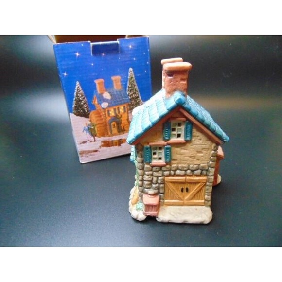 Vtg. 1995 Christmas Village Home Town America Collection Porcelain Grain Mill - Picture 4 of 7